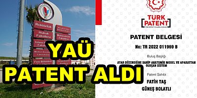 YALOVA TIP FAKÜLTESİ PATENT ALDI