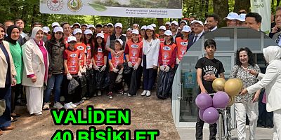 YALOVA VALİSİ 40 BİSİKLET HEDİYE ETTİ