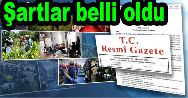 Tarım destek şartları belli oldu