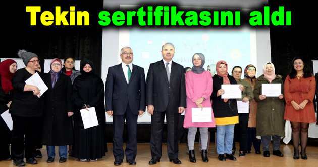 Tekin sertifikasını aldı