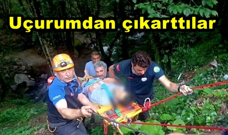 TERMAL’DE MOTOR SÜRÜCÜSÜ 30 METRELİK VADİYE DÜŞTÜ