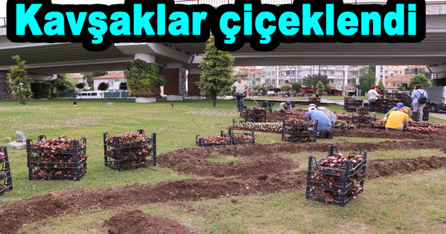 ​TONAMİ KAVŞAĞI ÇİÇEKLERLE ŞENLENDİ