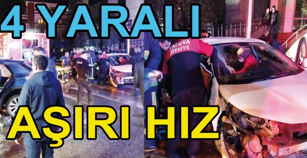 TRAFİK KAZASI 4 YARALI