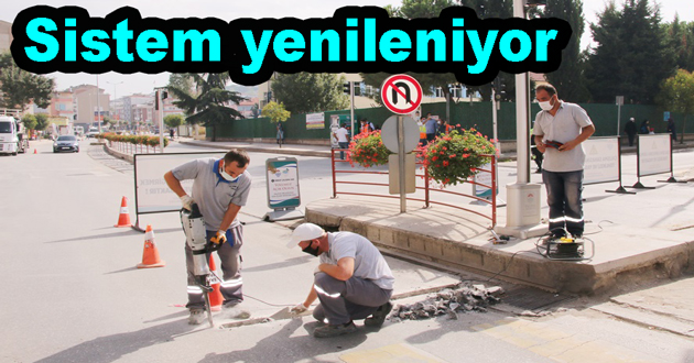 Trafik sinyal sistemi yenileniyor