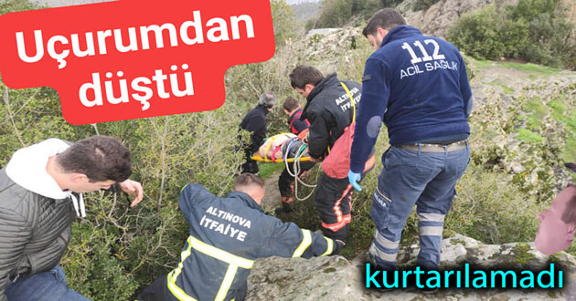 UÇURUMDAN DÜŞTÜ HAYATINI KAYBETTİ