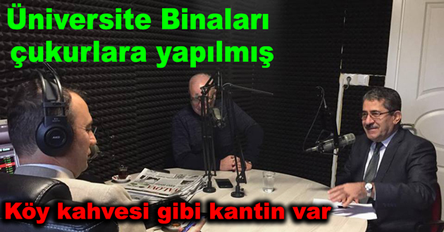 Üniversite Binaları çukurlara yapılmış