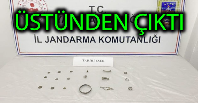 ÜSTÜNDEN TARİHİ ESERLER ÇIKTI