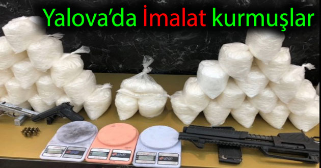 Uyuşturucu atölyesi kurmuşlar