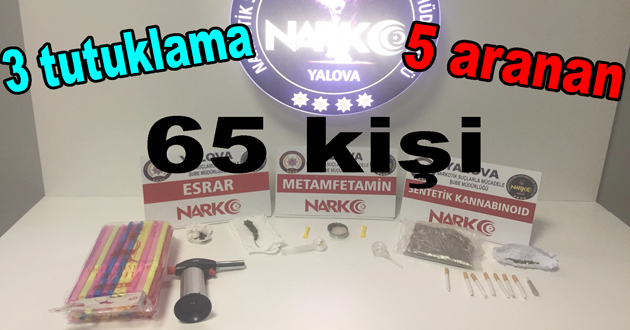 Uyuşturucudan aranan 5 kişi yakalandı