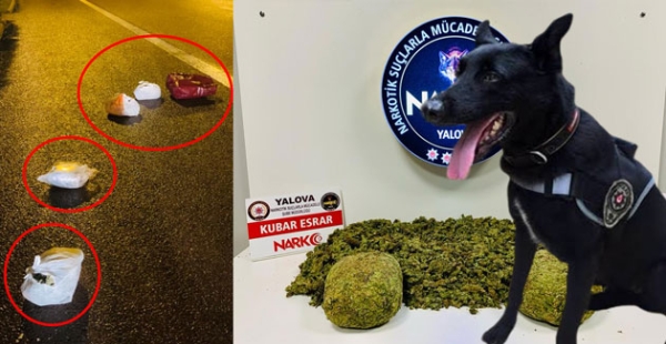 Uyuşturucuyu attılar polisten kaçamadılar