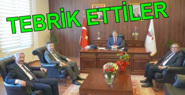 VALİ YARDIMCILARI REKTÖRÜ TEBRİK ETTİ