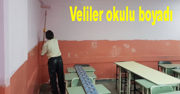 Veliler okulu boyadı