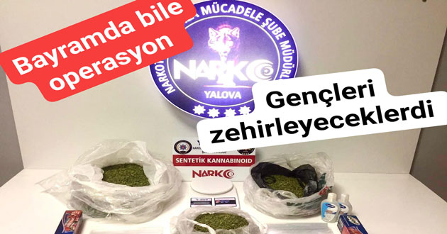 Yalova 2,5 kilo Bonzai yakaladı