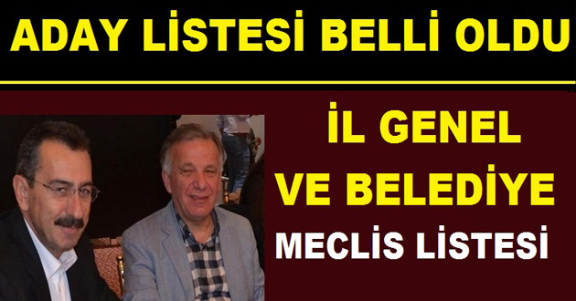 YALOVA AK PARTİDE MECLİS ÜYELERİ BELLİ OLDU