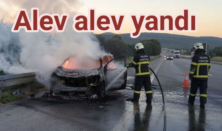 YALOVA-BURSA YOLUNDA KORKUTAN YANGIN