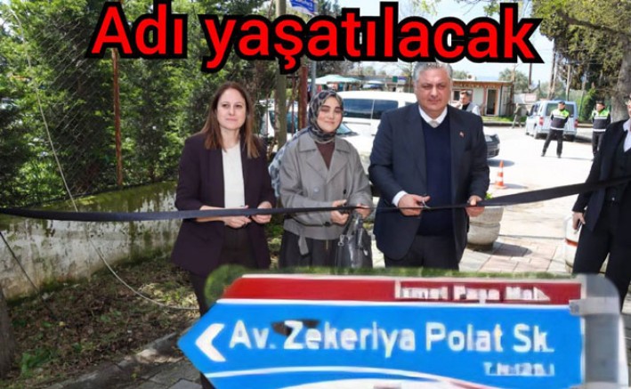 YALOVA’DA AVUKAT ZEKERİYA POLAT’IN İSMİ YAŞATILACAK