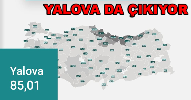Yalova da Covid19 artıyor