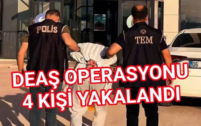 YALOVA’DA DEAŞ OPERASYONUNDA 4 ŞÜPHELİ YAKALANDI