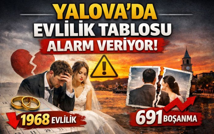 YALOVA’DA EVLİLİK TABLOSU ALARM VERİYOR!
