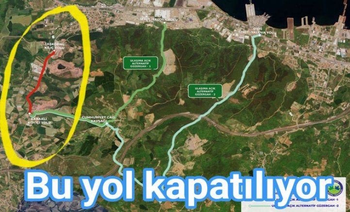 YALOVA’DA KRİTİK YOL 1 HAFTA KAPANIYOR!