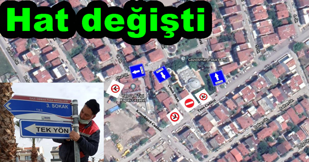 Yalova da minibüs hattı değişti