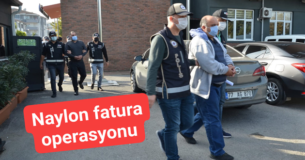 Yalova da naylon fatura operasyonu