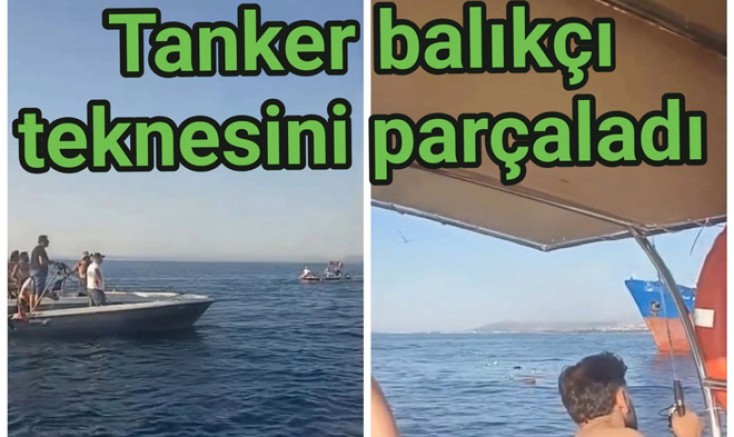 YALOVA'DA TANKER BALIKÇI TEKNESİNİ BATIRDI!