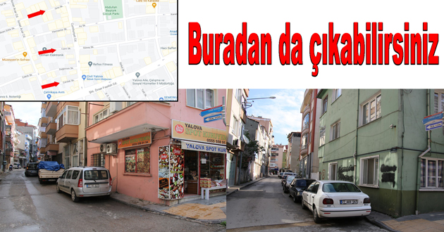 Yalova da yol girişleri değişti