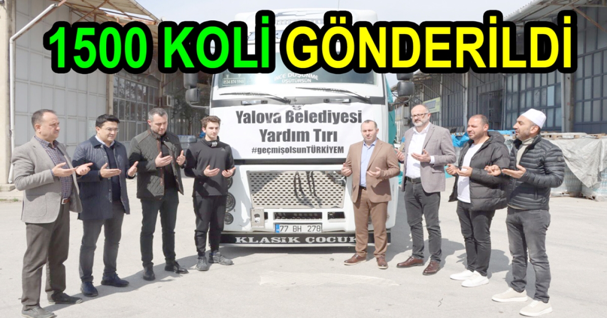 YALOVA DAN 1500 YARDIM KOLİSİ GİTTİ