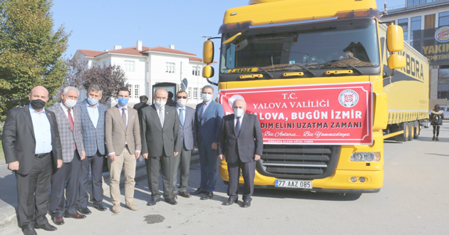 Yalova dan İzmir e deprem yardımı