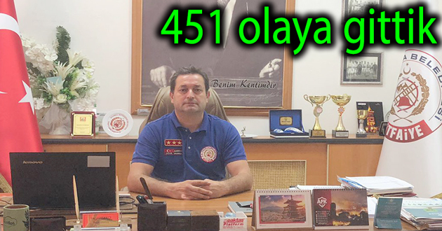 Yalova itfaiyesi 451 olaya gitti