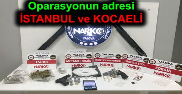 YALOVA NARKOTİK 2 İLDE OPARASYON YAPTI