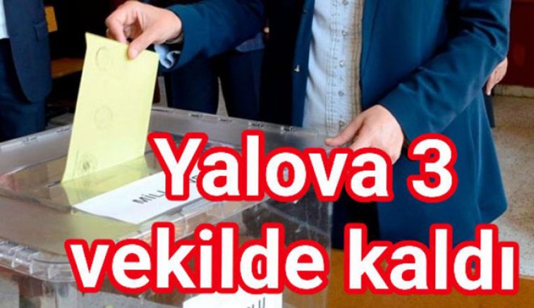 YALOVA SEÇİMLERDE YİNE 3 MİLLETVEKİLİ ÇIKARACAK