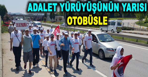 YALOVA'DA ADALET YÜRÜYÜŞÜNÜN YARISI OTOBÜSLE