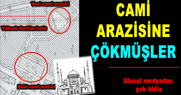 YALOVA'DA CAMİ ARAZİSİNE ÇÖKMÜŞLER
