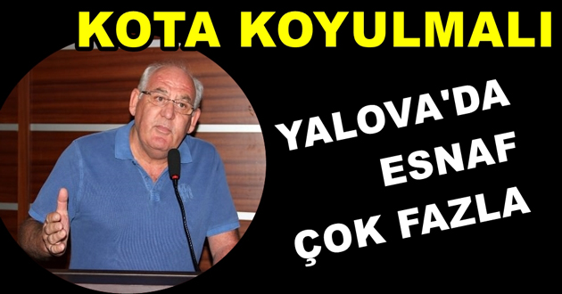 YALOVA'DA ESNAF SAYISI ÇOK FAZLA KOTA KOYULMALI