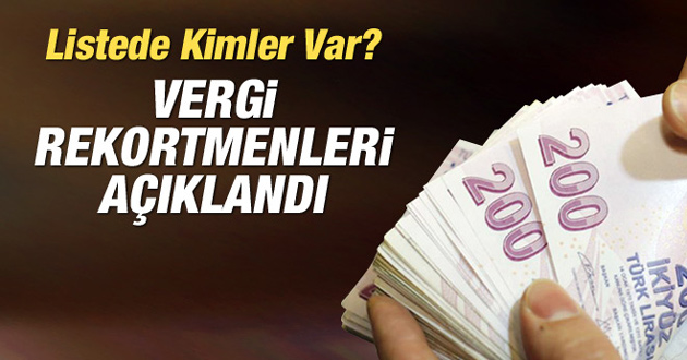 YALOVA'DA VERGİ REKORTMENLERİ AÇIKLANDI