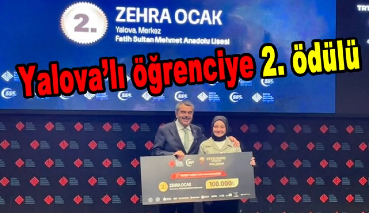 YALOVALI ÖĞRENCİDEN TÜRKİYE DERECESİ: ZEHRA OCAK’TAN BÜYÜK BAŞARI