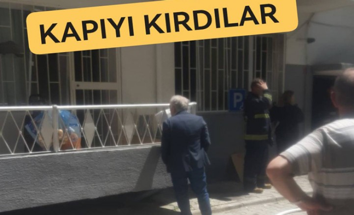 YANGINDAN KAPIYI KIRARAK KURTARDILAR
