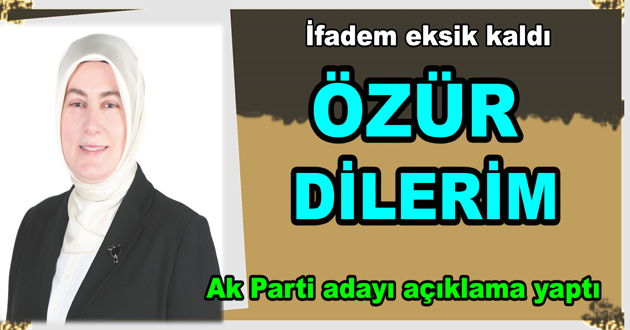 YANLIŞ ANLAŞILDIM ÖZÜR DİLERİM