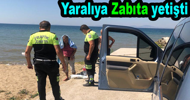 Yaralanan vatandaşa Zabıta yardım etti
