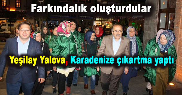Yeşilay Yalova, Karadenize çıkartma yaptı