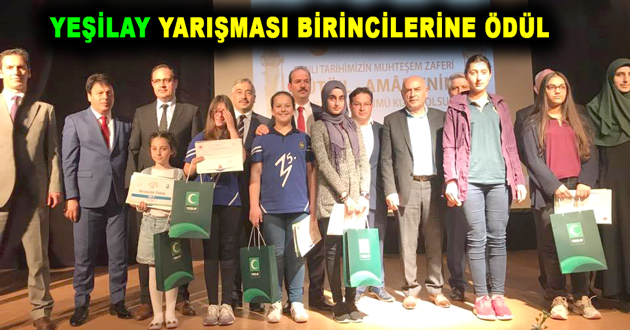 YEŞİLAY YARIŞMASI BİRİNCİLERİNE ÖDÜL