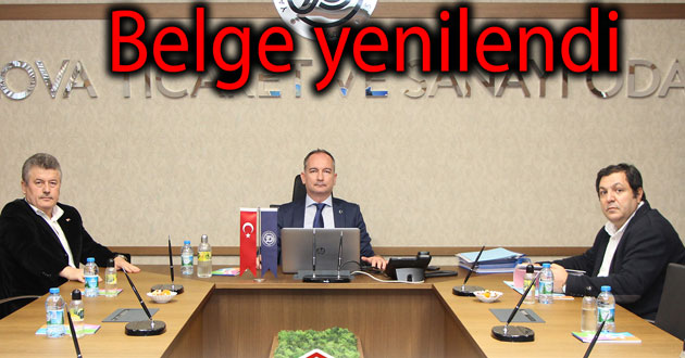 ​YTSO BELGESİNİ YENİLEDİ