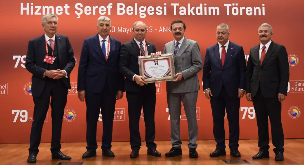 YTSO'YA ŞEREF MADALYASI VERİLDİ