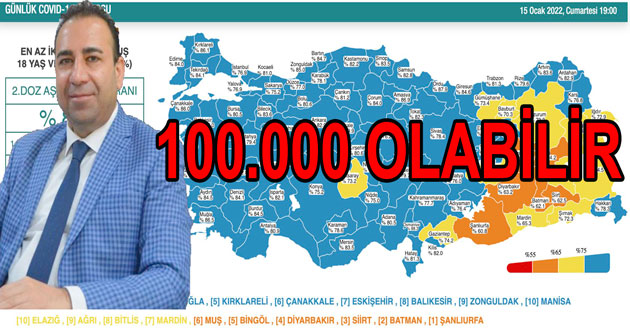 Yüz bin vakalara ulaşabiliriz