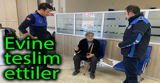 Zabıta evine teslim etti